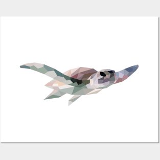 Swimming Sea Turtle Posters and Art